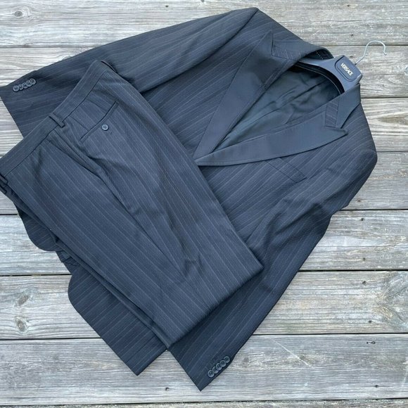 Versace Men Suits Two Piece Blazer Pant 100% Wool Suiting Size 58R Read Descr - Picture 14 of 14